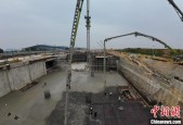 昌九高铁昌北机场站站台层主体结构完工